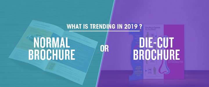 normal brochure or die cut brochure