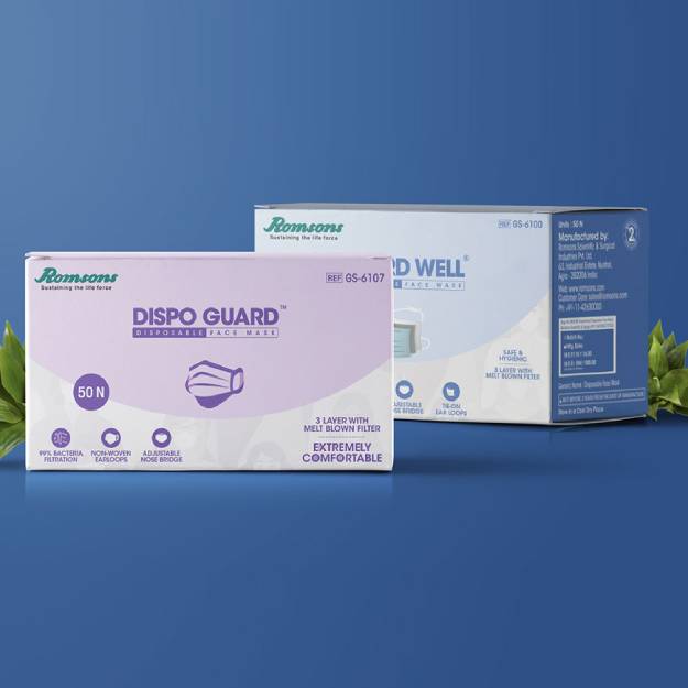 romsons face mask box design