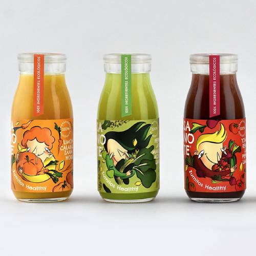 vegetables juice label design 